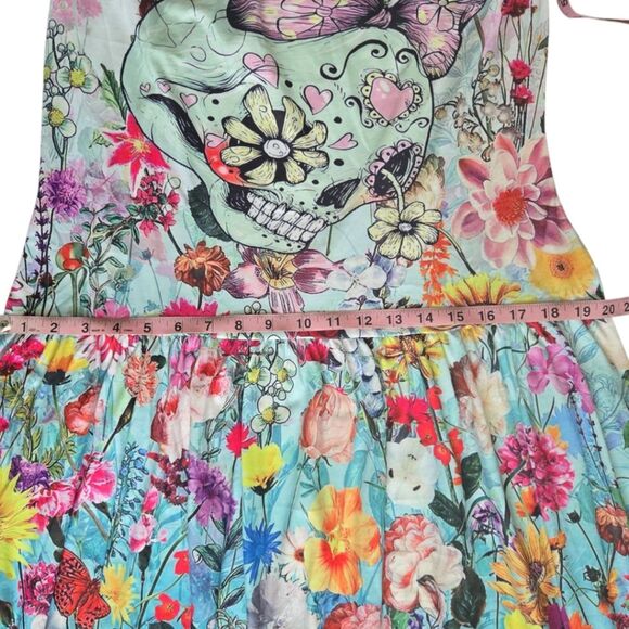 Funky Colorful Floral Strapless Dress - 3x - Picture 7 of 9